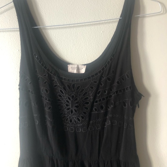 ❤️Pins & Needles UO Black Dress Rayon Boho Embroidered Eyelet Sleeveless Size S - Picture 3 of 7